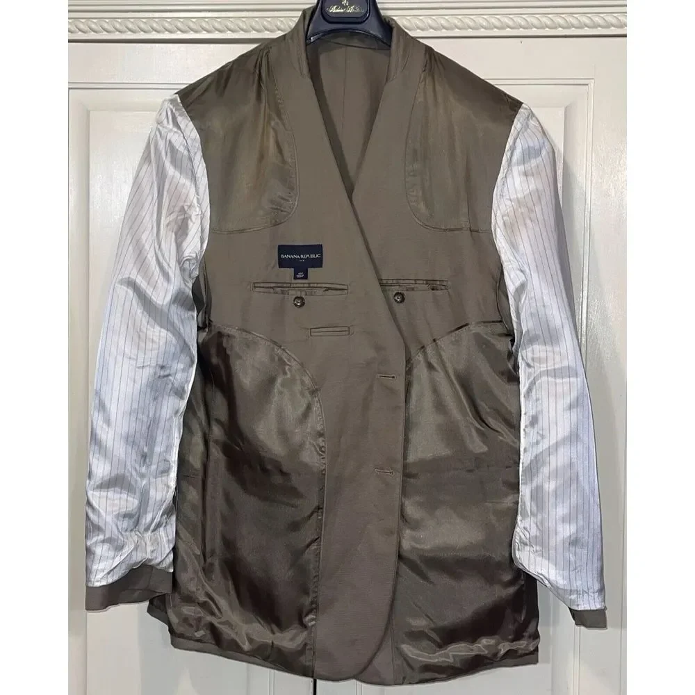 Banana Republic Blazer Men 46R Linen Blend Sport Coat‎ Jacket